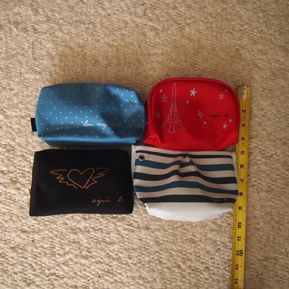 Agnes B Four Cosmetic Makeup Toiletry Bags Pouch Travel Bag - Picture 14 of 15